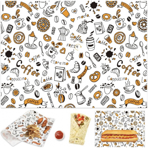 Бумага для еда на вынос, 100шт, размер 20 х 30