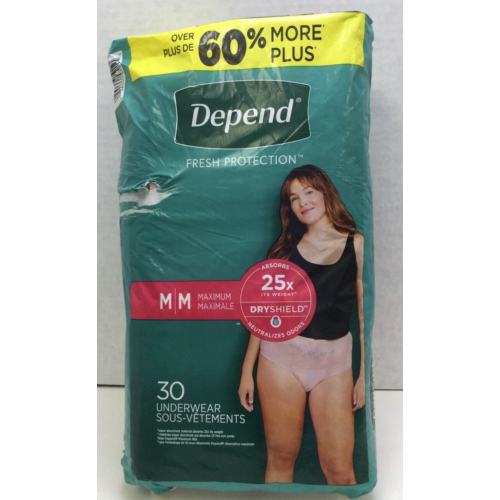 Нижнее белье Depend Silhouette для женщин от недержания мочи, послеродовое белье, размер М, 30шт