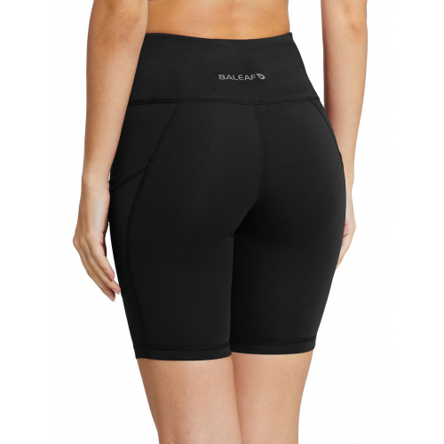 Baleaf женские 8-дюймовые шорты для йоги с высокой талией для бега