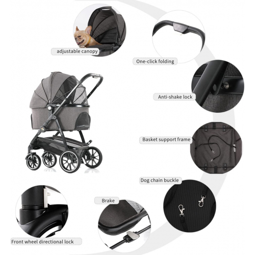 Kenyone Pet Stroller, многофункциональная система для путешествий домашних животных 3 в 1