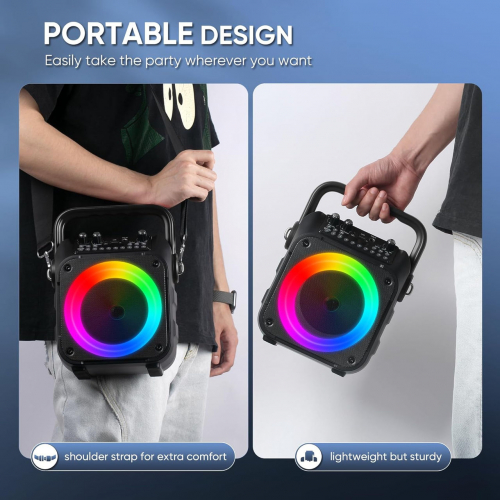 Караоке-машина с двумя беспроводными микрофонами