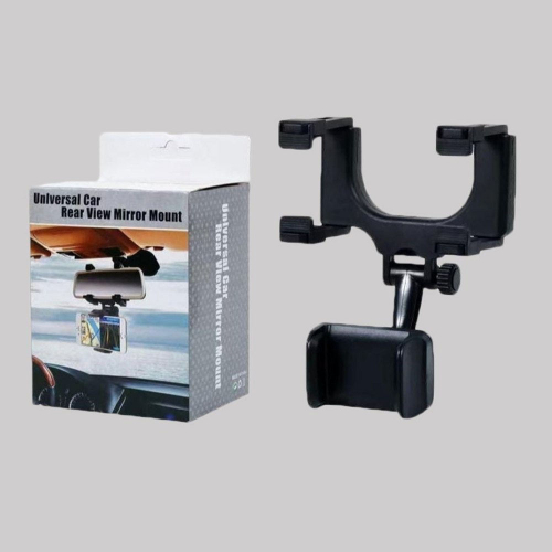 Черное универсальное автомобильное крепление для зеркала заднего вида из ПВХ