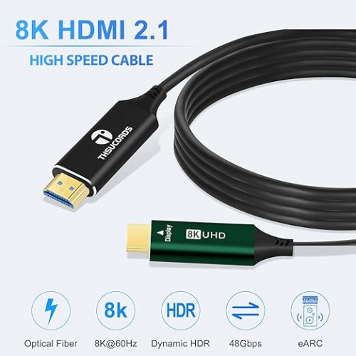 Длинный кабель HDMI 2.1 8K (15 метров)