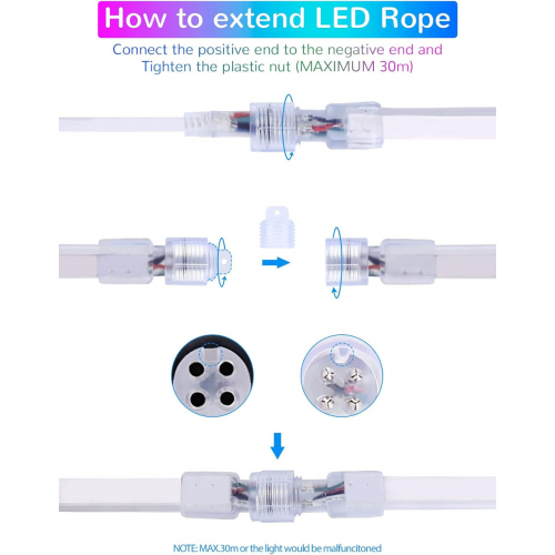 VDKK 5м RGB светодиодная неоновая лента-AC100-240V
