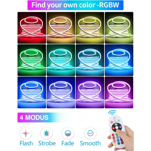 VDKK 5м RGB светодиодная неоновая лента-AC100-240V