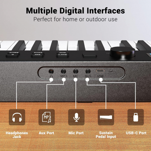 88-клавишная цифровая фортепианная клавиатура Ingbelle с Bluetooth