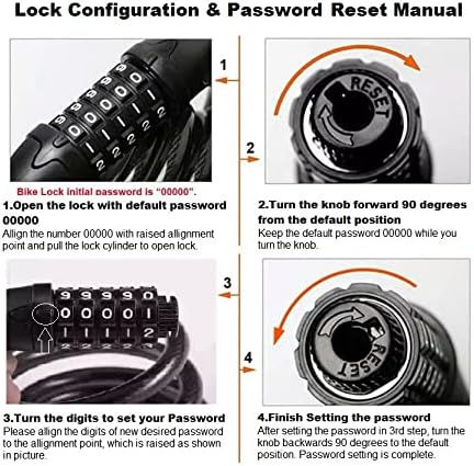 5-значный кодовый замок для велосипеда
