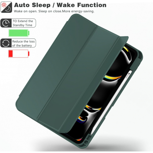 Чехол ZryXal 2024 iPad Pro 11 дюймов M4 (5-го поколения) с держателем для карандаша