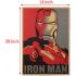 Винтажный постер супергероя Marvel «Железный человек» в стиле ретро 20 x 14 дюймов, без рамы