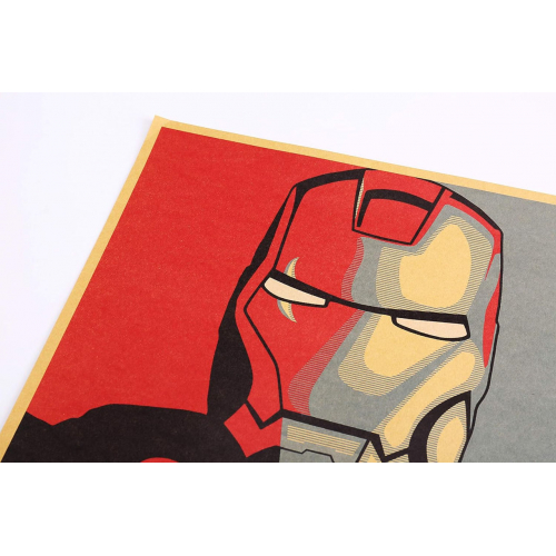 Винтажный постер супергероя Marvel «Железный человек» в стиле ретро 20 x 14 дюймов, без рамы