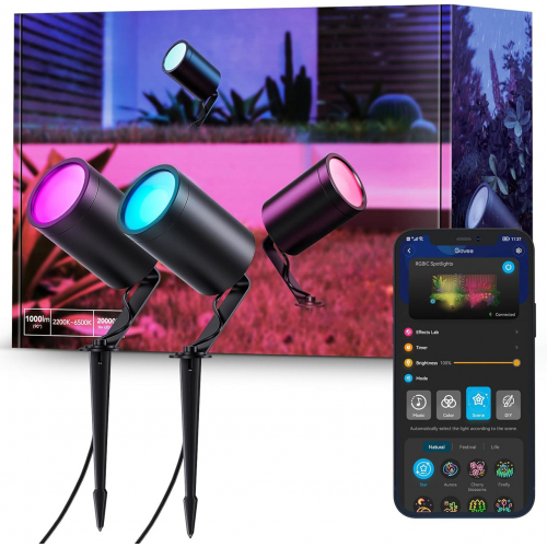 Уличные RGBIC-прожекторы Govee с Wi-Fi