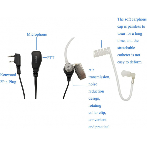 Наушник для рации с микрофоном