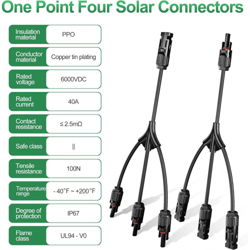 OYMSAE Солнечные разъемы Y-образный параллельный адаптерный кабель