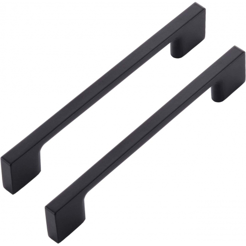 Черные однотонные ручки для кухонного шкафа из нержавеющей стали vesla home 10 шт