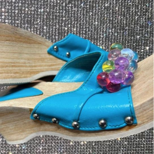 Сандали винтажные на танкетке 