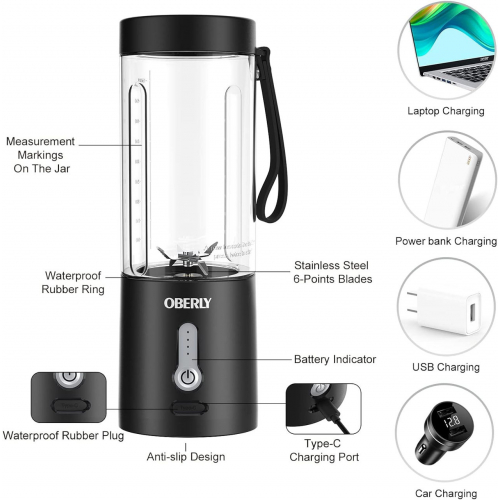 Портативный Блендер Для Коктейлей И Смузи Oberly