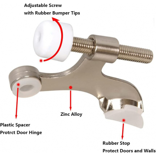 Дверные стопоры с шарнирными штифтами Obtanim, 4 шт. в упаковке