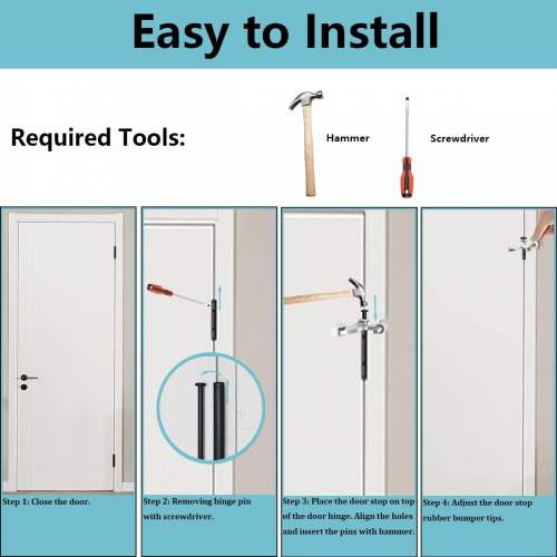 Дверные стопоры с шарнирными штифтами Obtanim, 4 шт. в упаковке