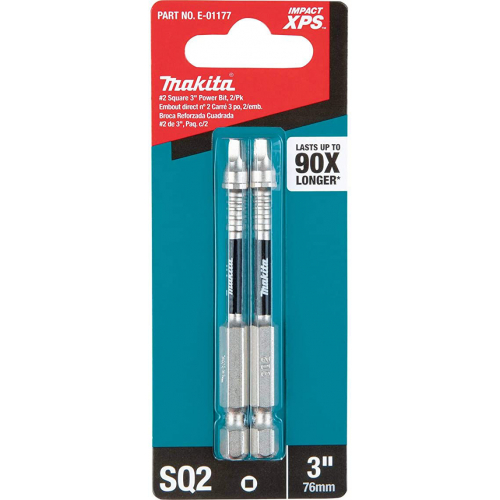 Makita E-01177 Ударная бита XPS #2 Square 3" Power Bit, 2 шт./уп.