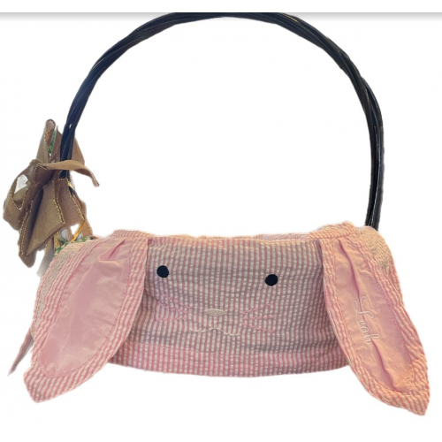 Чехол для корзины (розовый заяц)