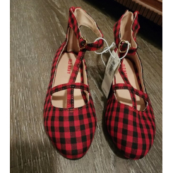 Туфли красные с черным