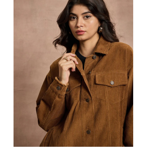 Женская вельветовая куртка в стиле casual