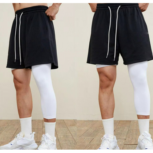 Спортивные укороченные леггинсы на одну ногу 