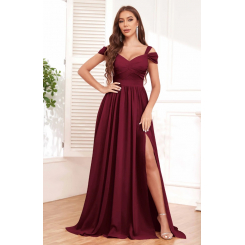 Стильное платье с открытыми плечами 