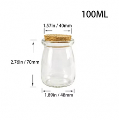 Прозрачная стеклянная баночка