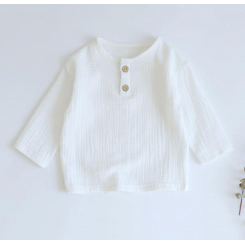 Весенняя, мягкая хлопковая футболка с длинными рукавами для малышей