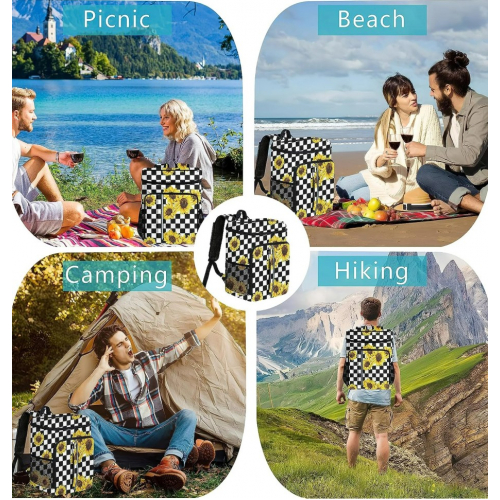 Рюкзак-холодильник с изоляцией, водонепроницаемый и термостойкий, 43x33x20 см