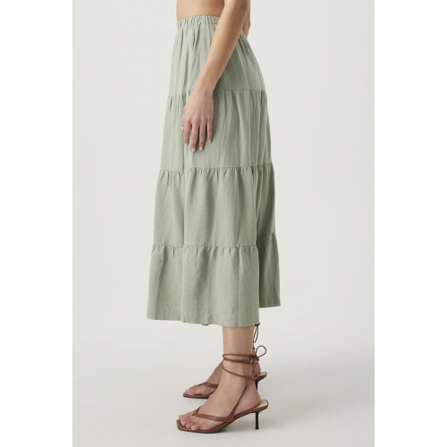 Юбка в форме А-силуэта цвета шалфей