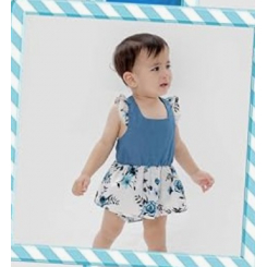 Боди с цветочным принтом и лёгкой тканью