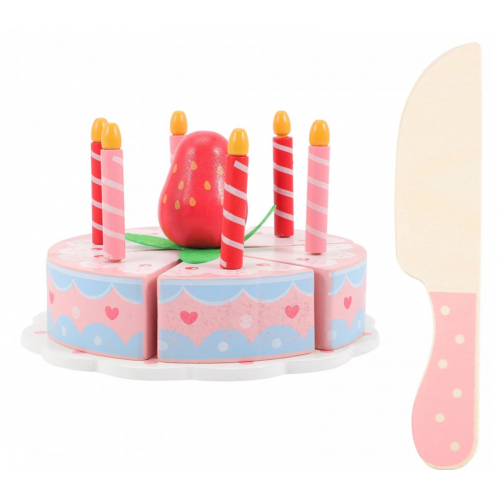 Деревянный торт для игры «Клубничный день рождения»