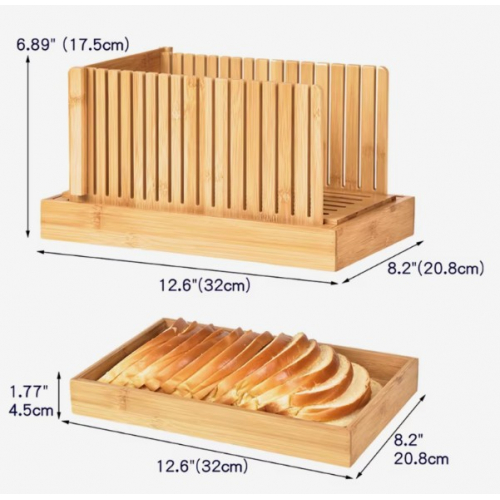 Складная бамбуковая направляющая для нарезки хлеба