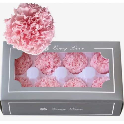 Набор из 8 стабилизированных гвоздик, Ø4–5 см