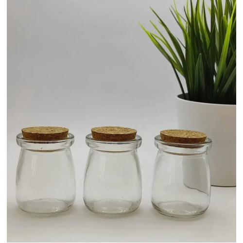 Стеклянная баночка с крышкой 100 мл в универсальном дизайне