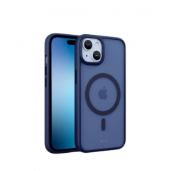 Магнитный чехол для iPhone 15 с поддержкой MagSafe, полупрозрачный матовый, защитный чехол для женщин и мужчин, синий