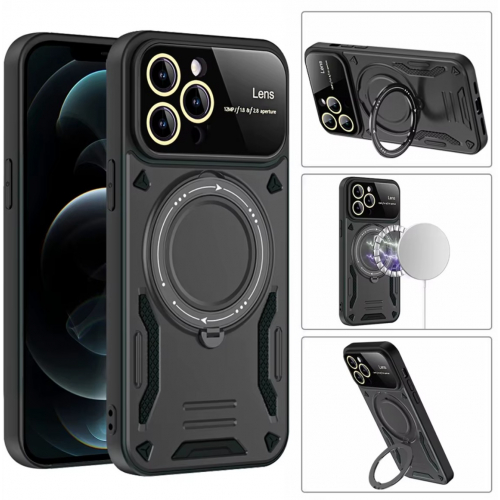 Защитный чехол для iPhone 14 Pro Max KEYSION с магнитной подставкой и защитой камеры, совместим с MagSafe 