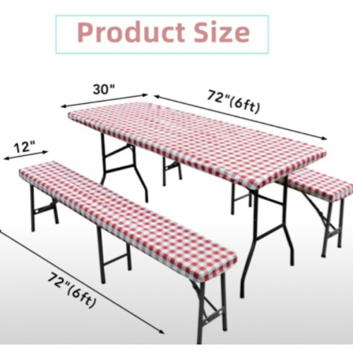 Водонепроницаемая и маслобензостойкая скатерть из ПВХ с ярким принтом для стола и скамейки