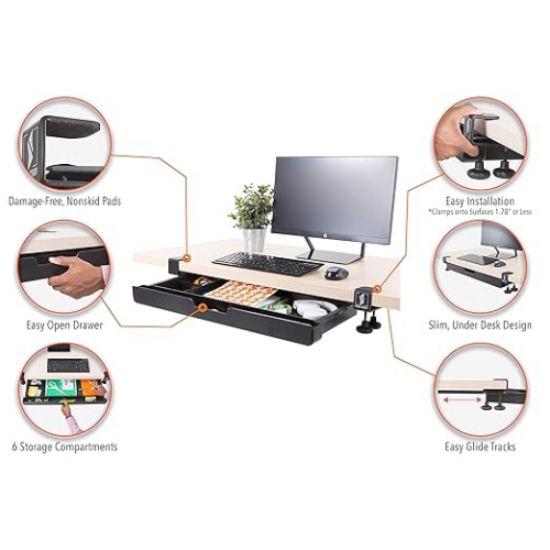 Устойчивый ящик для стола с зажимом Stand Steady