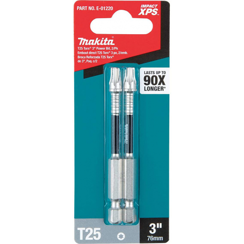 Бита Makita E-01220 Impact XPS T25 Torx 3", 2 шт./уп.