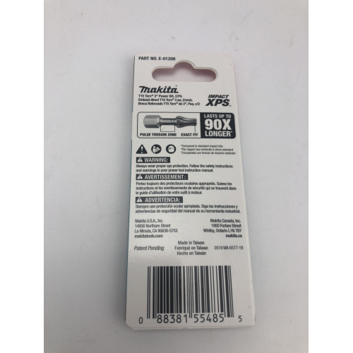 Бита Makita E-01208 Impact XPS T15 Torx 3", 2 шт./уп