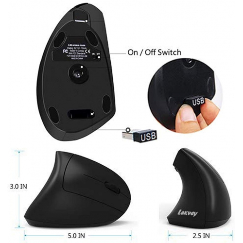 Эргономичная , вертикальная беспроводная мышь