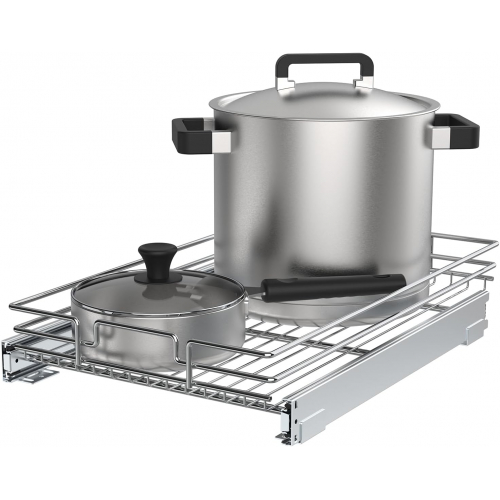 Выдвижной органайзер для кухонных шкафов, 11 * 21 дюйм