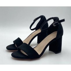 Босоножки черные, замшевые