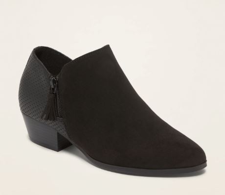 Женские ботинки из искусственной замши с перфорацией