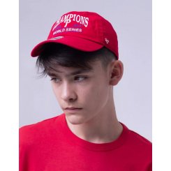 Бейсболка классическая, летняя, красная