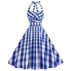 Женское винтажное платье в горошек в стиле Хепберн