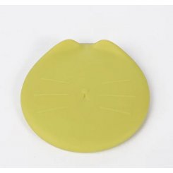 Портативная силиконовая крышка для консервов для собак и кошек, желтая